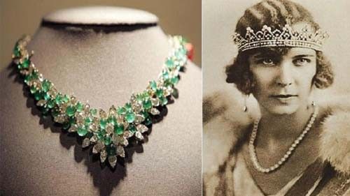 Queen Marie Jose’s Emerald & Diamond Necklace قلادة الملكة ماري خوسيه